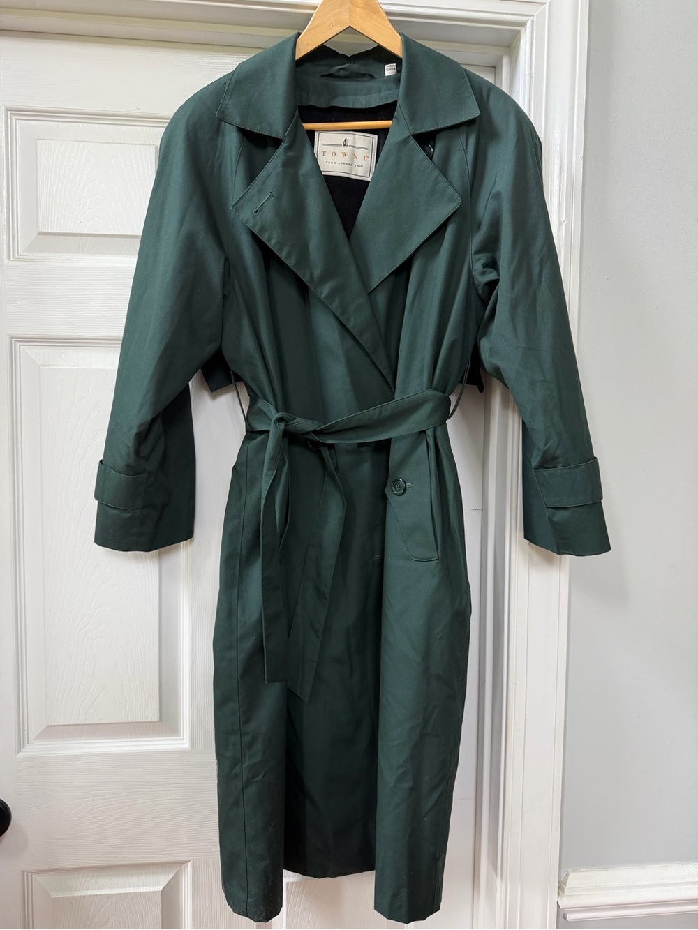 Towne by London Fog Dark Green Capsule Trench Coat